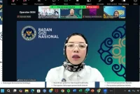 Kepala Biro Hukum dan Humas BGN, Khairul Hidayati, dalam Rapat Koordinasi Dukungan Aspek Materi Hukum terhadap Kebijakan Prioritas Presiden Program Makan Bergizi Gratis yang digelar secara hybrid, Senin (18/5).