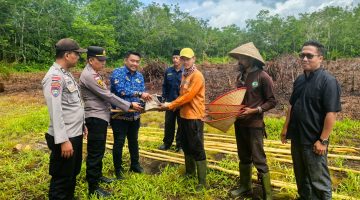 DUKUNG KETAHANAN PANGAN, KAPOLSEK BENGKALIS GANDENG PEMDES KELEBUK DORONG BUDIDAYA JAGUNG PIPIL
