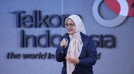 Direktur Utama Telkom Dian Siswarini.