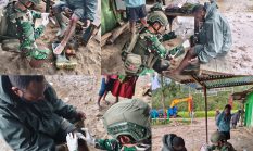 Ketulusan Prajurit Marinir untuk Papua, Satgas Yonif 2 Marinir Obati Luka Warga Komopa