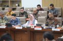 Direktur Utama PT Telkom Indonesia (Persero) Tbk Dian Siswarini dalam rapat kerja bersama Komisi VI DPR RI di Kompleks Parlemen, Jakarta, Rabu (24/6/2026).