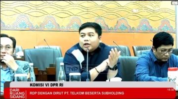 Kawendra dalam rapat kerja Komisi VI DPR RI bersama PT Telkom di Kompleks Parlemen, Jakarta, Rabu (24/06).