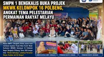 Kepala SMPN 1 Bengkalis Resmi Buka Projek MKWK Polbeng, Permainan Rakyat Melayu Jadi Sarana Penguatan Karakter
