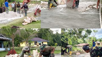 TMMD Ke-129 hari ke 2 (dua) TA 2026 pembuatan Jalan Cor di Kampung Sesor, Tingkatkan Akses dan Kesejahteraan Masyarakat