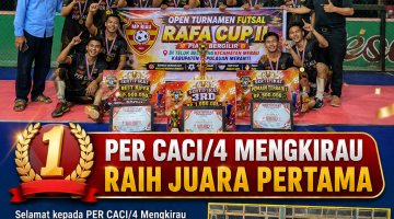 Open Turnamen Futsal Rafa Cup II yang Ditaja DPC ASWIN Kepulauan Meranti Resmi Ditutup, Per Caci/4 Mengkirau Raih Juara Pertama